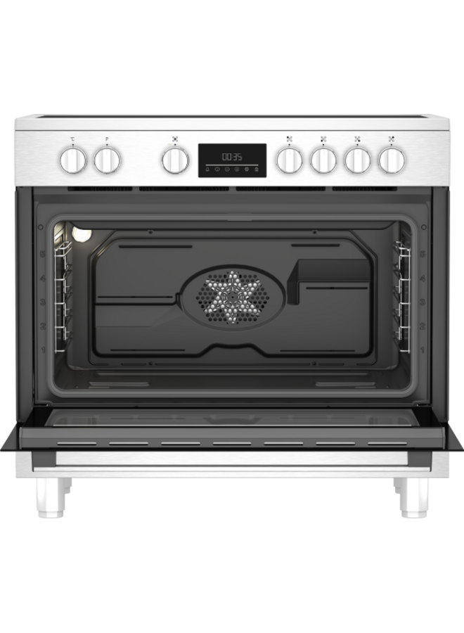 Beko BGM30203EX | Keramisch fornuis | 90 cm | RVS