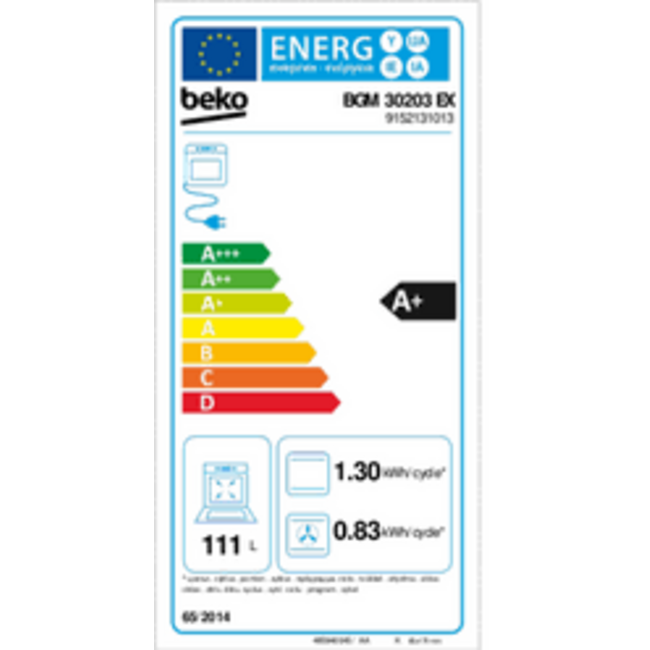 Beko BGM30203EX | Keramisch fornuis | 90 cm | RVS