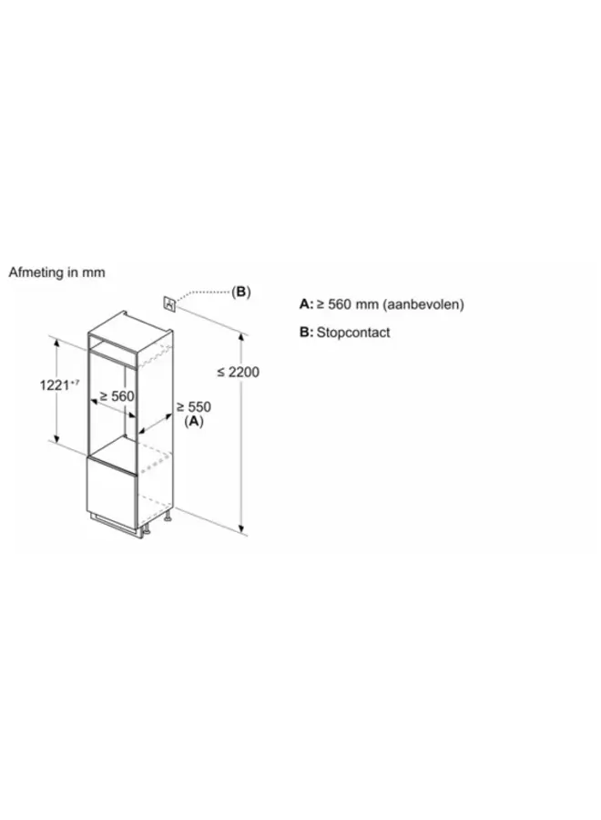 Bosch KIL42NSE0 | Inbouw koelkast |  122 cm