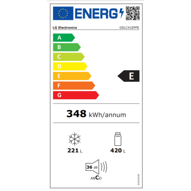 LG GSLC41EPPE | Amerikaanse koelkast | Zwart | ThinQ
