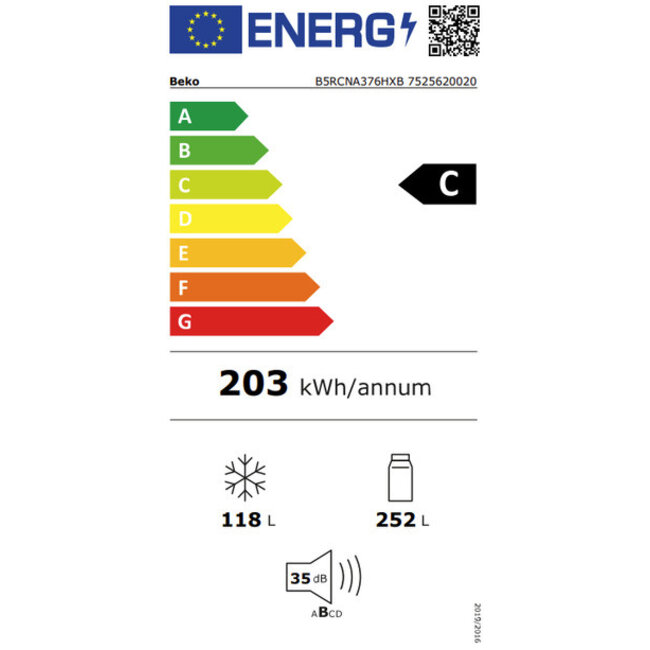 Beko B5RCNA376HXB | Koelvriescombinatie | RVS
