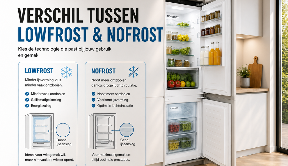 No Frost of Low Frost? Dit is het verschil (en welke moet je kiezen?)
