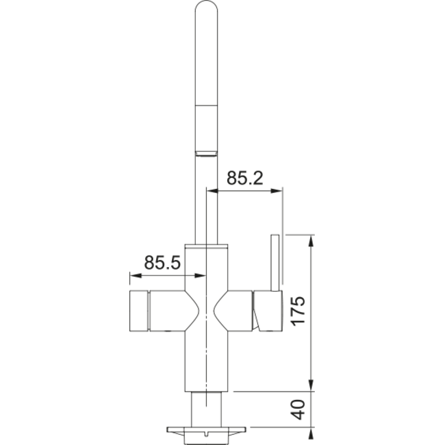 Franke Maris 3 in 1 Kokend water keukenkraan RVS | 7 Ltr
