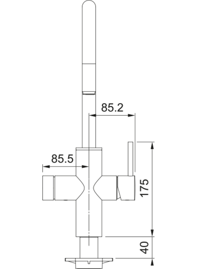 Franke Maris 3 in 1 Kokend water keukenkraan RVS | 7 Ltr