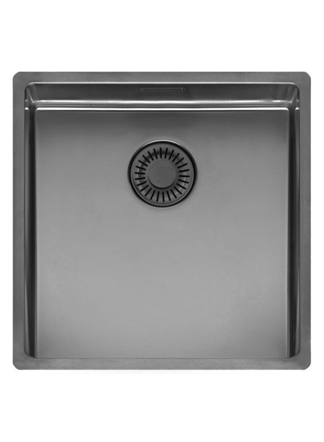 New York 40x40 Comfort Gun Metal II | Spoelbak