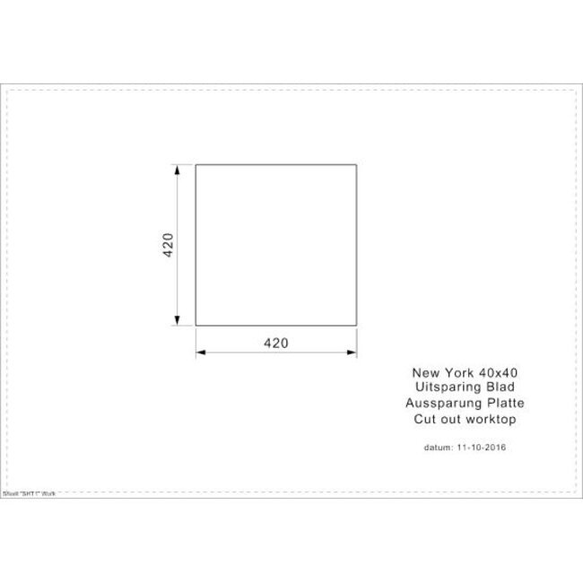 Reginox New York 40x40 Comfort Gun Metal II | Spoelbak