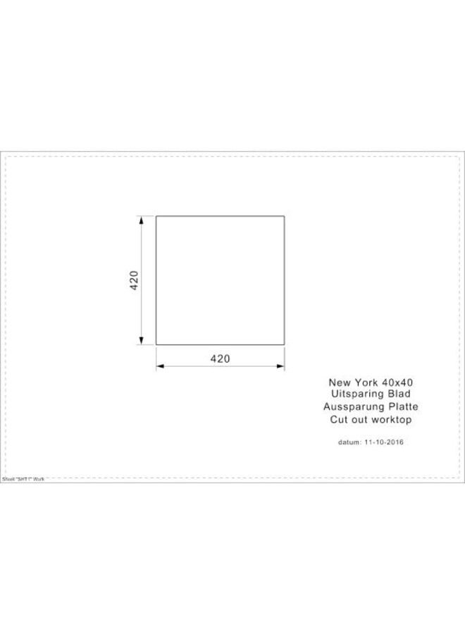 Reginox New York 40x40 Comfort Gun Metal II | Spoelbak