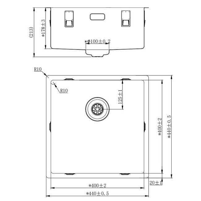 Lorreine Royal Series 40-SP | Spoelbak | Gold