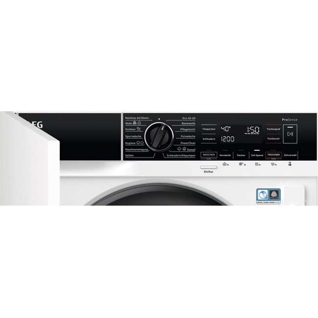 AEG LWR8WI7680  | Inbouw wasdroogcombinatie | 8 kg | 1600 toeren