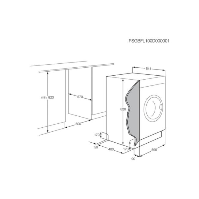 AEG LWR8WI7680  | Inbouw wasdroogcombinatie | 8 kg | 1600 toeren