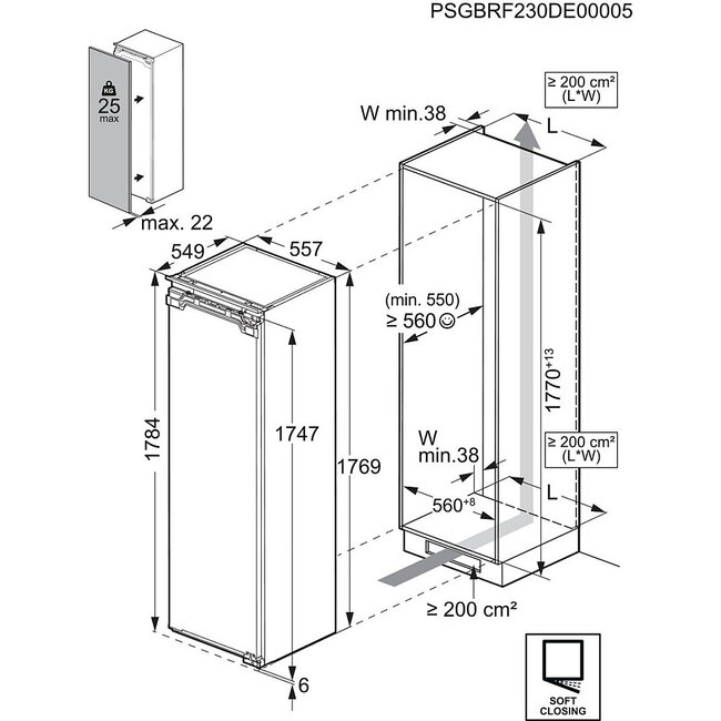 Electrolux ( AEG ) Electroluxx ( AEG ) EUN7NE18C | Inbouw vriezer | 178 cm | Nofrost
