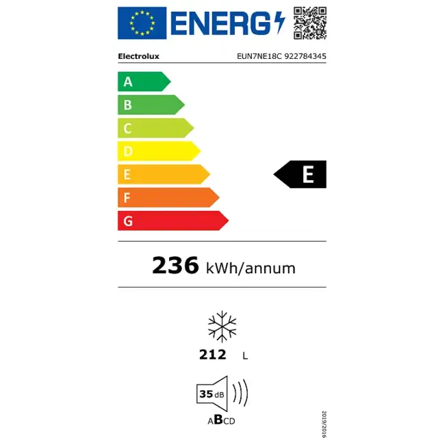 Electrolux ( AEG ) Electroluxx ( AEG ) EUN7NE18C | Inbouw vriezer | 178 cm | Nofrost