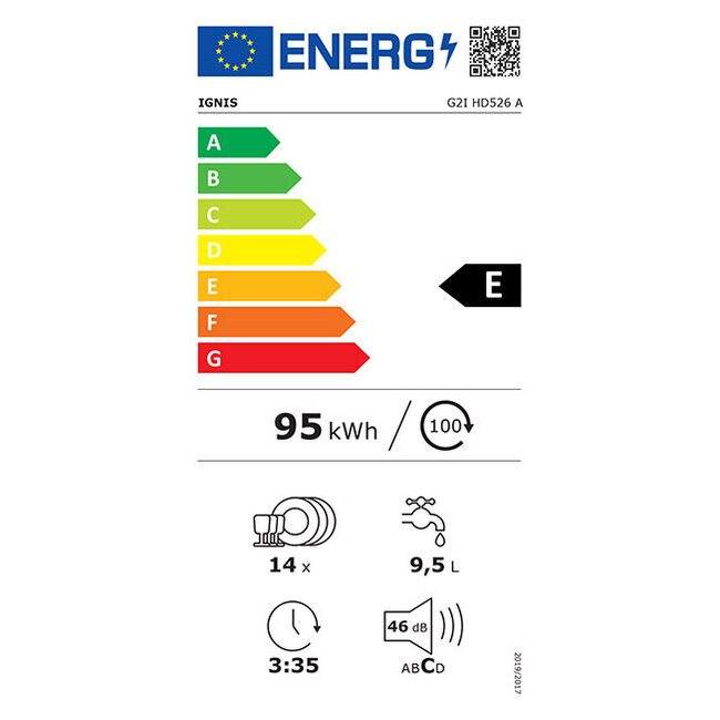 IGNIS ( WHIRLPOOL) Ignis ( Whirlpool)  G2I HD526 A  Inbouw vaatwasser | 60 cm
