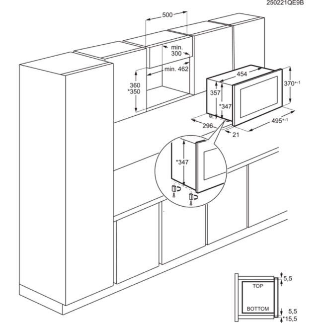 AEG TB5SM171DB | Inbouw magnetron | 39 cm | Zwart | SteamSet