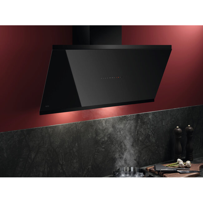 AEG NDV7791SB | Afzuigkap | Schuin | 90 cm | Zwart