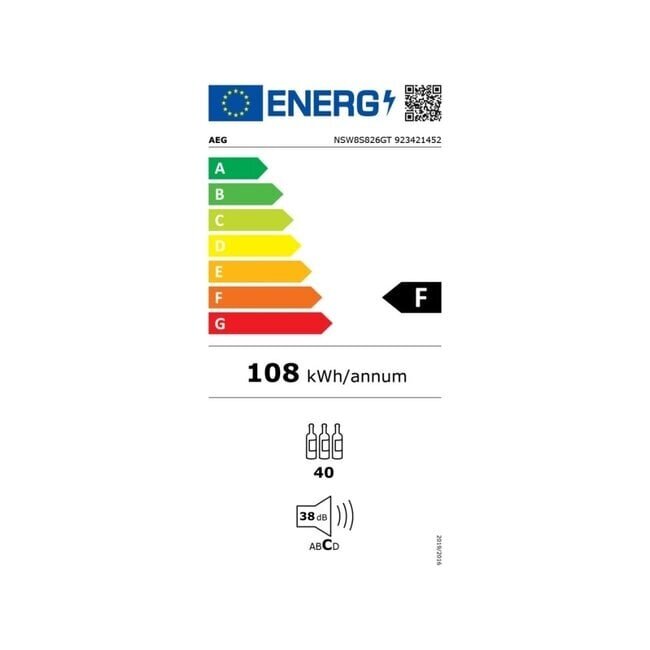 AEG NSW8S826GT | Wijnklimaatkast onderbouw | Inbouw | (B)