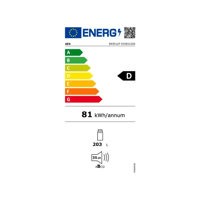 AEG ER5D12F | inbouw koelkast | 122 cm | Deur op Deur