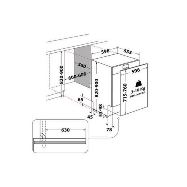 Bauknecht BKSV1 IBM | Inbouwvaatwasser | B Label