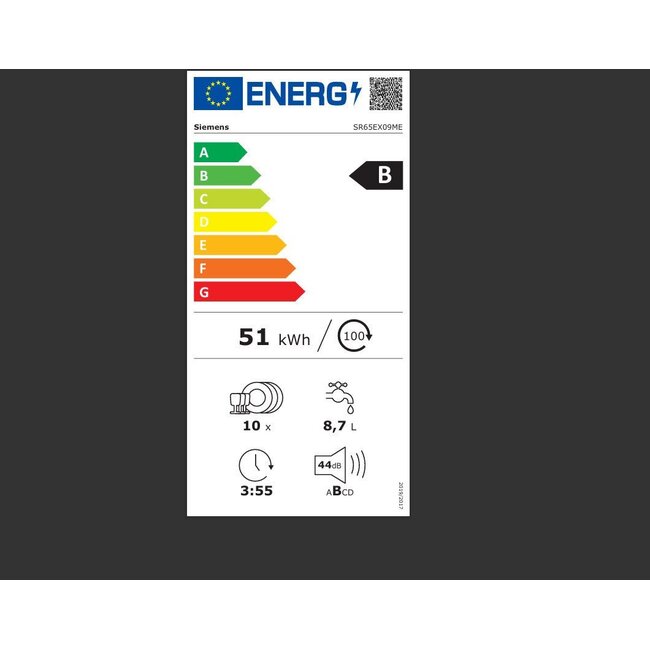 Siemens SR65EX09ME | Inbouw vaatwasser | 45 cm