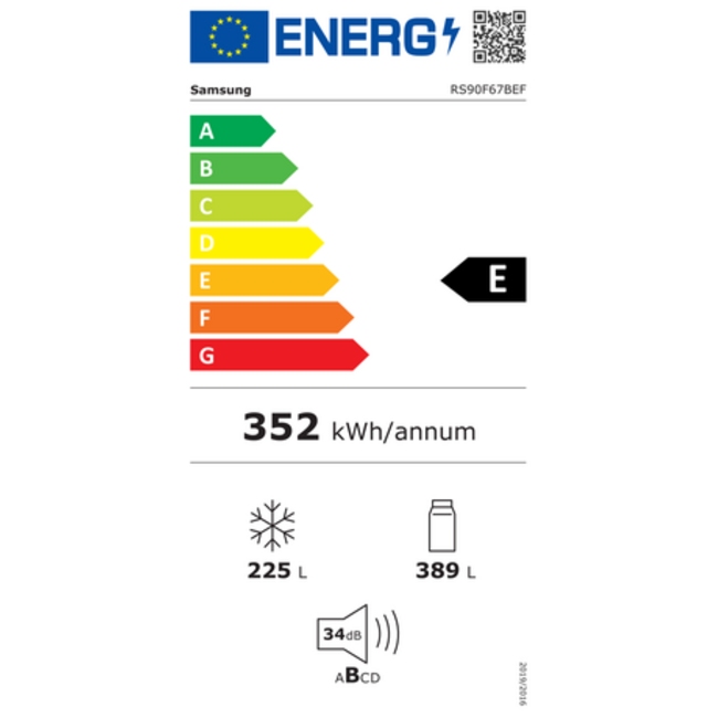 Samsung RS90F66BEF | Family Hub | Amerikaanse koelkast | Zwart
