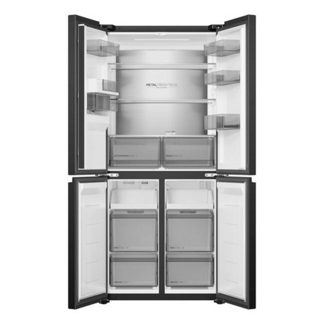 Haier HCR58S18CWMB | Multi Door | Amerikaanse koelkast | Zwart