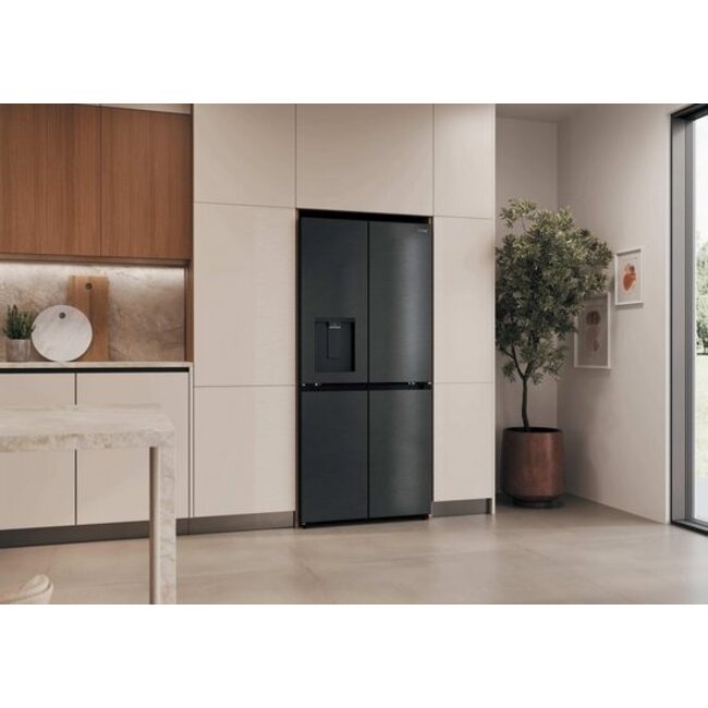 Haier HCR58S18CWMB | Multi Door | Amerikaanse koelkast | Zwart