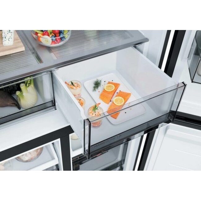Haier HCR58S18CWMB | Multi Door | Amerikaanse koelkast | Zwart