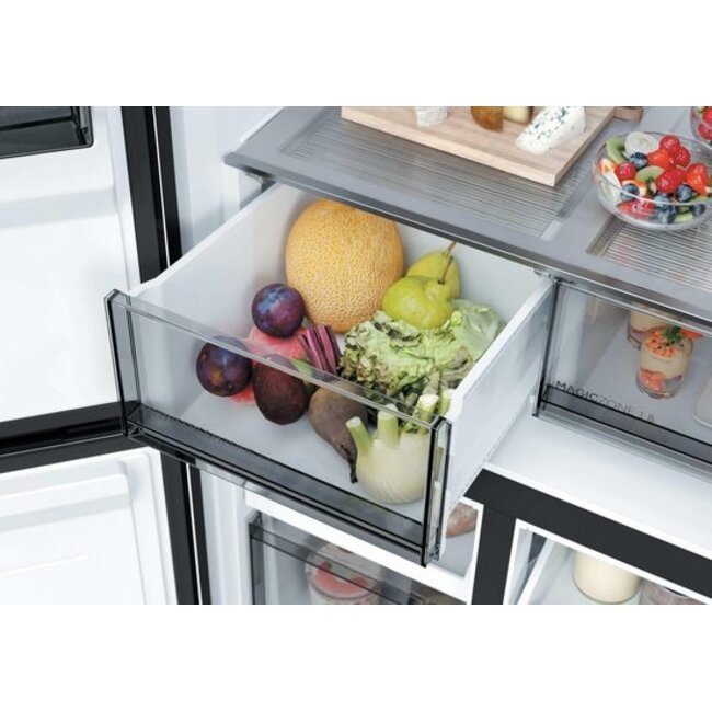 Haier HCR58S18CWMB | Multi Door | Amerikaanse koelkast | Zwart