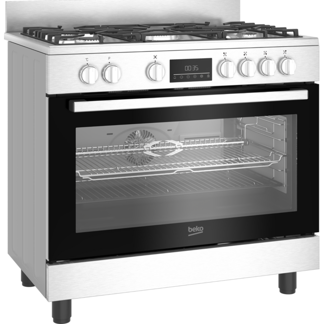 Beko BGM 11227 EXN | Gasfornuis | RVS | 90 cm