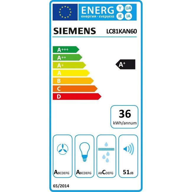 Siemens LC81KAN60 | Schuine afzuigkap | Zwart | 80 cm