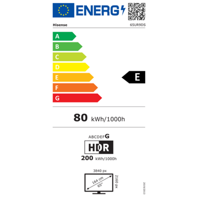 Hisense 65UR9DS - MiniLed Smart TV 4K - 65 Inch