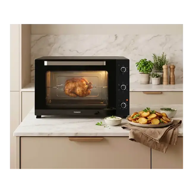 Tomado TEO7501B | Vrijstaande oven| 75 Ltr | Zwart