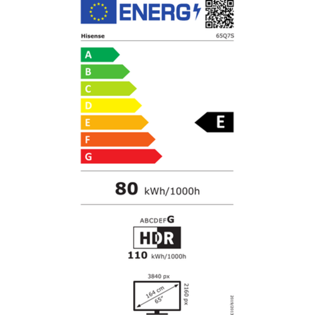 Hisense HISENSE 65Q7S - Ultra HD 4K - QLED-tv - 65 inch
