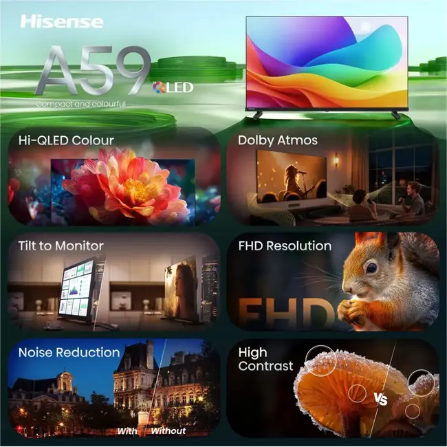 Hisense QLED 40A59S | Smart TV | 40 inch