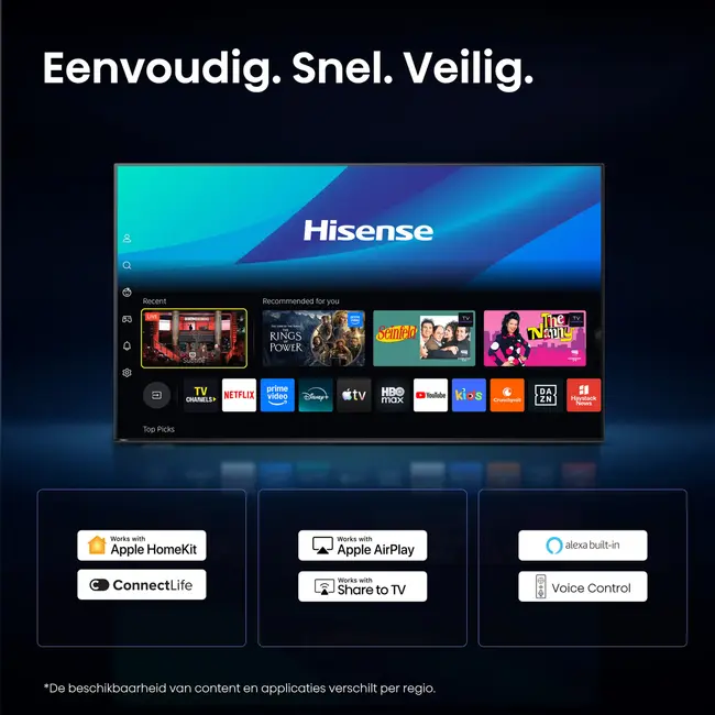 Hisense HISENSE 55Q7S - Ultra HD 4K - QLED-tv - 55 inch - 2026