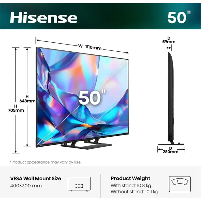 Hisense 55A6S | UHD Smart TV 4K 60 Hz | 2026