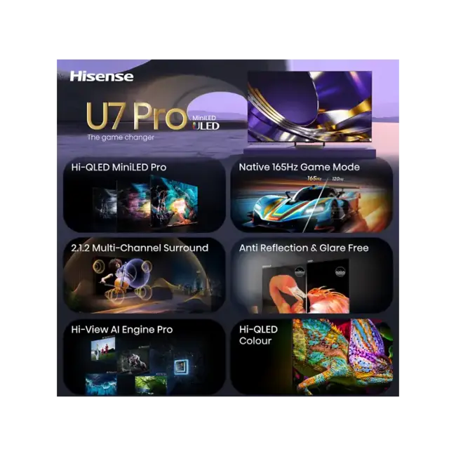 Hisense 65U7DS PRO  - Ultra HD 4K - Mini-led-tv - 65 inch - 2026