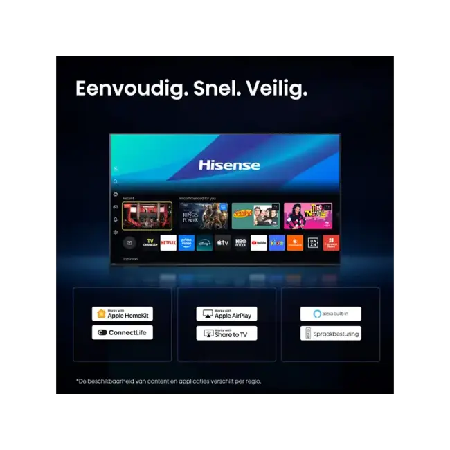 Hisense 65U7DS PRO  - Ultra HD 4K - Mini-led-tv - 65 inch - 2026