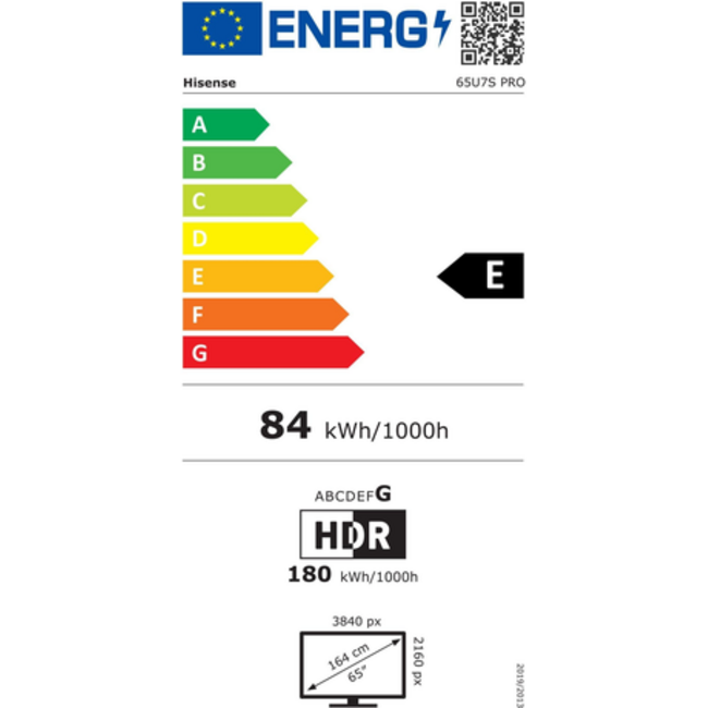 Hisense 65U7DS PRO  - Ultra HD 4K - Mini-led-tv - 65 inch - 2026