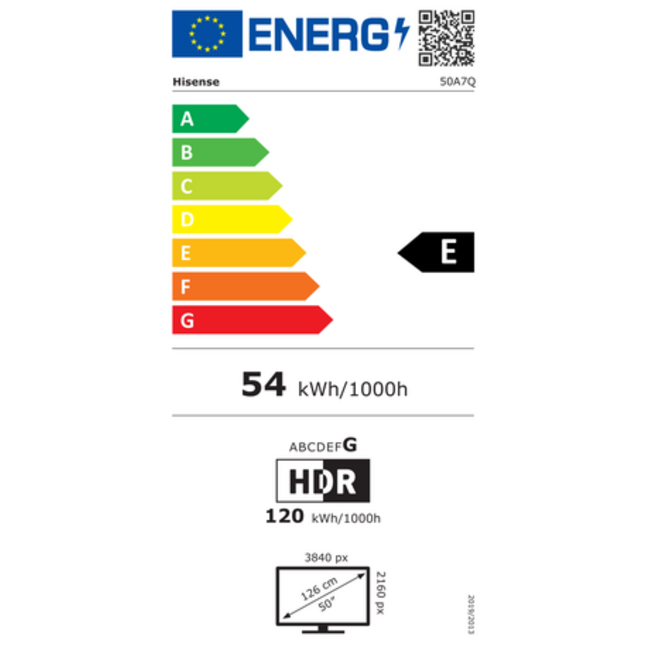 Hisense 50A7Q | Hi-QLED Smart TV 4K 60 Hz | 50 inch