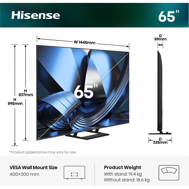Hisense 65U7SE | ULED MiniLED Smart TV 4K | 2026