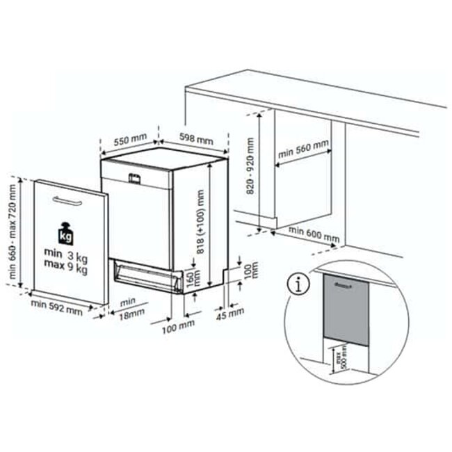 Beko BDIN16N30 | Inbouw vaatwasser | Autodeur