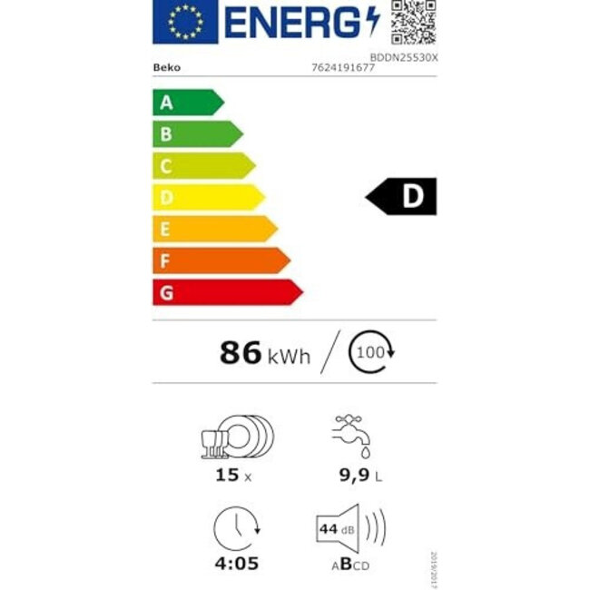 Beko BDDN25530X | Onderbouw vaatwasser | RVS | AutoDeur