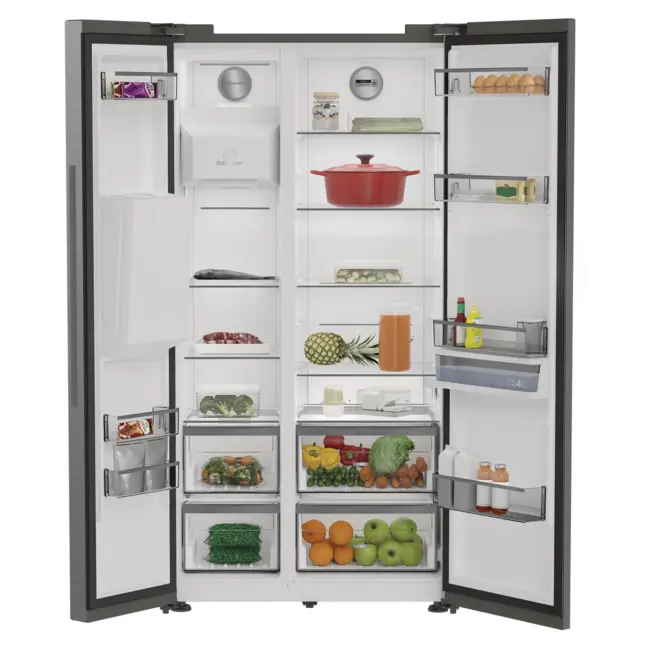 Bauknecht SBS IW E90 Pearl | Amerikaanse koelkast | Water en Ijs