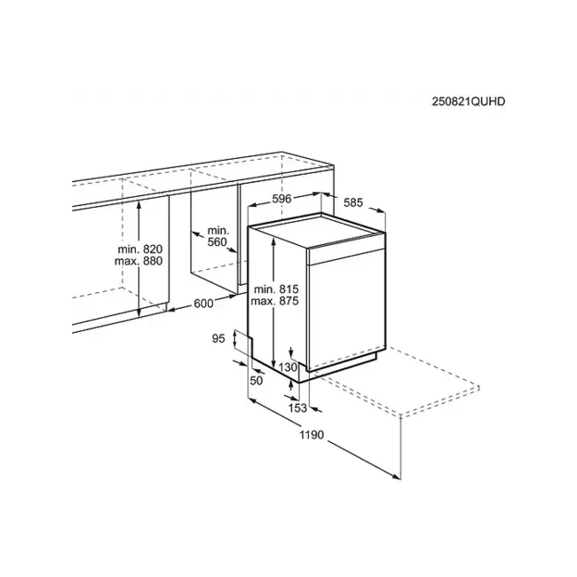 AEG GU7200A1SCM | Onderbouw vaatwasser | RVS | A Label