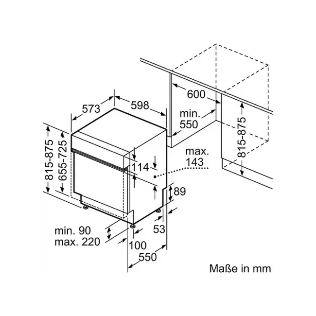Siemens SN55ZS07CE | Half geintrigreerde vaatwasser | B Label