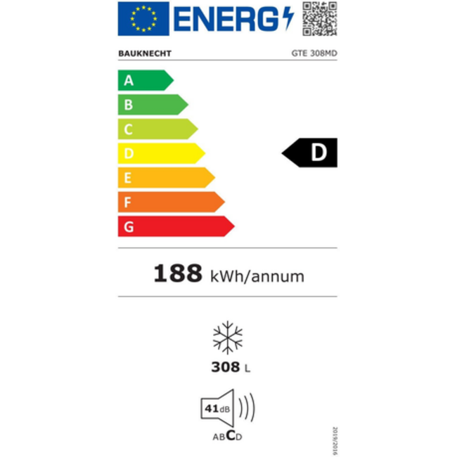 Bauknecht GTE308MD | Vrieskist | 308 Ltr