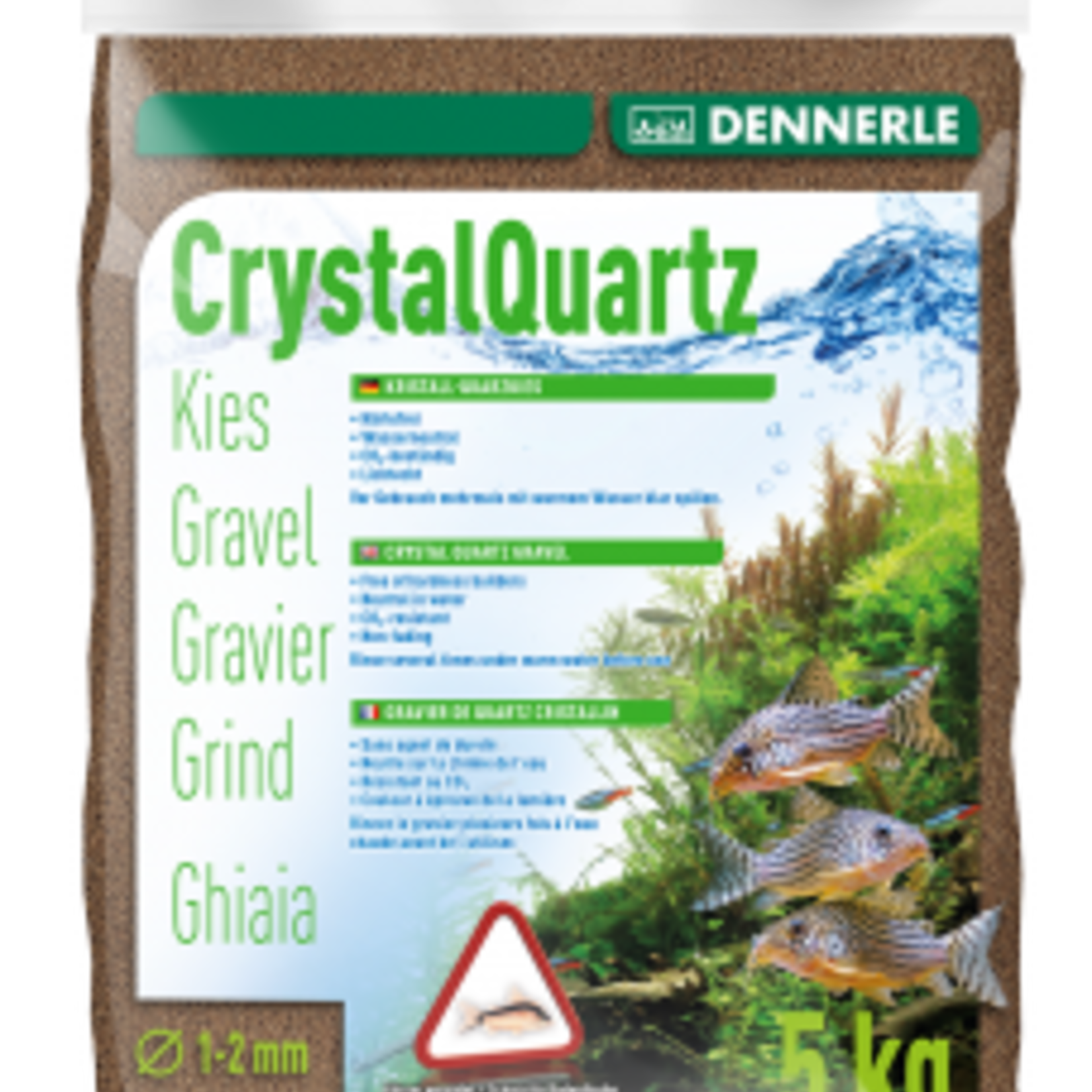 Dennerle CrystalQuartz - gravier quartz - brun foncé (5kg)