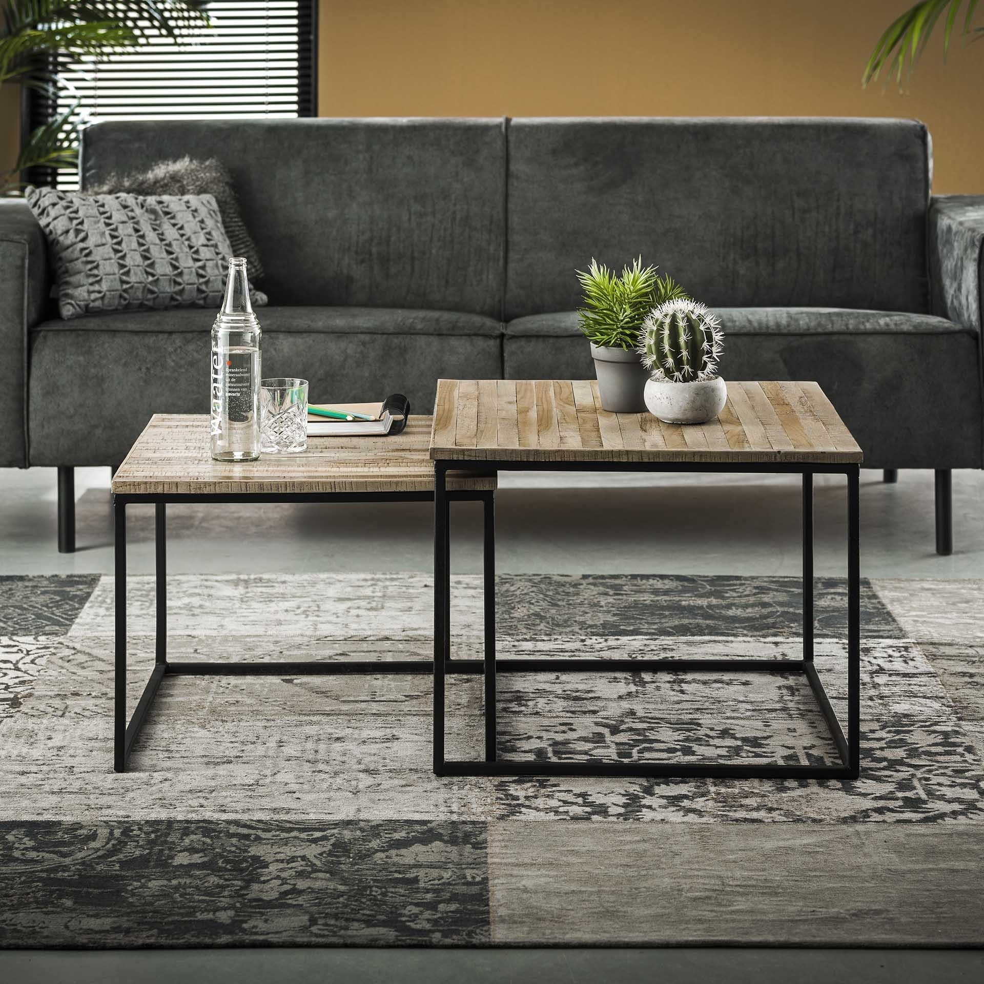 Couchtisch Ludwig Teakholz (2er Set) - Gratis Rückversand - Livin24