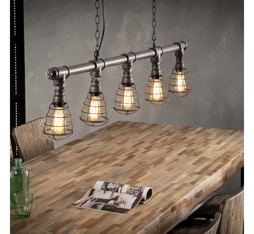 Hängelampe Aidan 5-flammig Metall altsilber - 30 Tage Bedenkzeit - Livin24